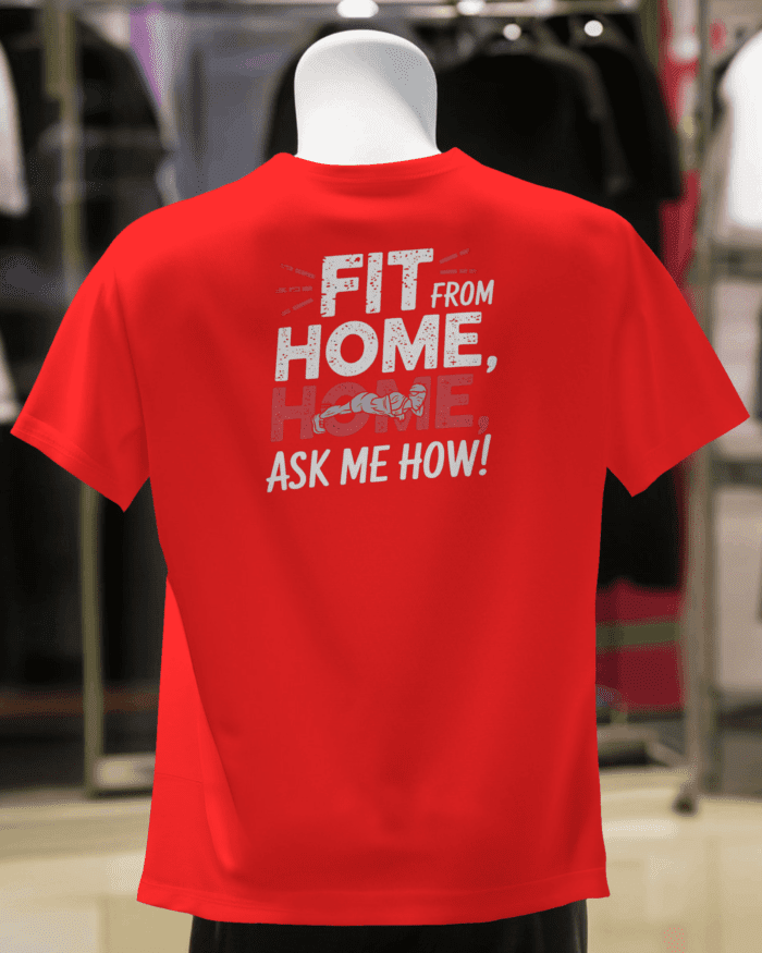 Fit From Home Double-Sided Printed T-Shirt (180 GSM) - Image 5