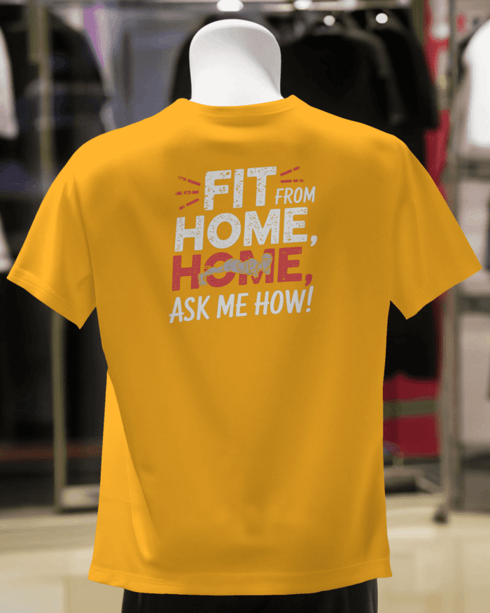 Fit From Home Double-Sided Printed T-Shirt (180 GSM) - Image 23