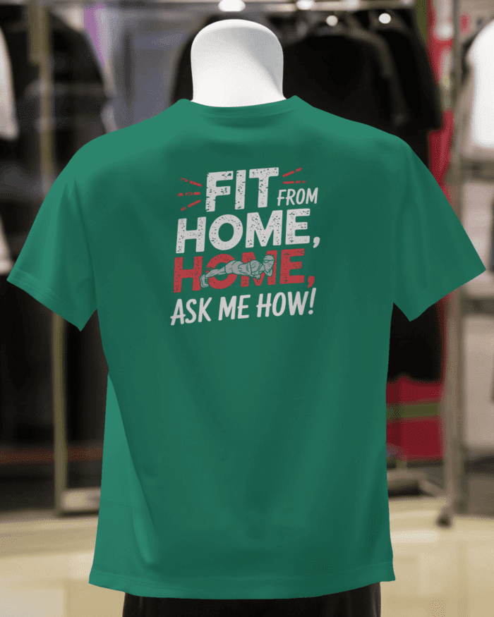 Fit From Home Double-Sided Printed T-Shirt (180 GSM) - Image 9