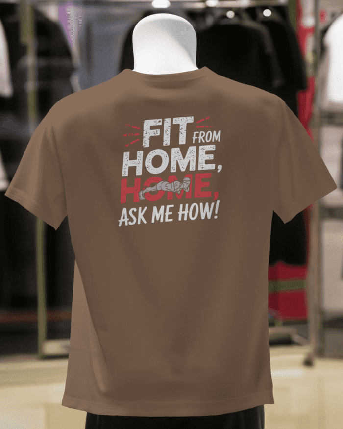 Fit From Home Double-Sided Printed T-Shirt (180 GSM) - Image 13