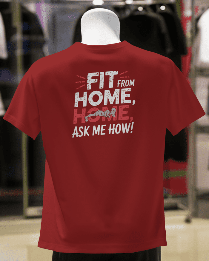 Fit From Home Double-Sided Printed T-Shirt (180 GSM) - Image 21