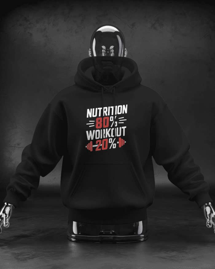 Nutrition 80%, Workout 20% Hoodie - Image 2