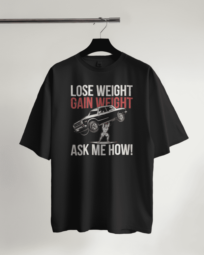 Lose weight gain weight Black Tshirt