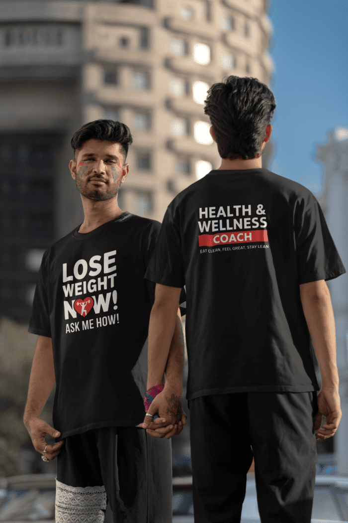 Lose Weight Now! Ask Me How!, Health & Wellness Coach,  Both-Side Print T-Shirt - Image 2